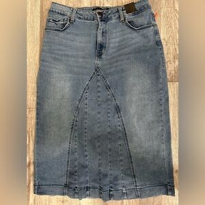 Light Wash MIDI Denim Jean Skirt Modest NWT